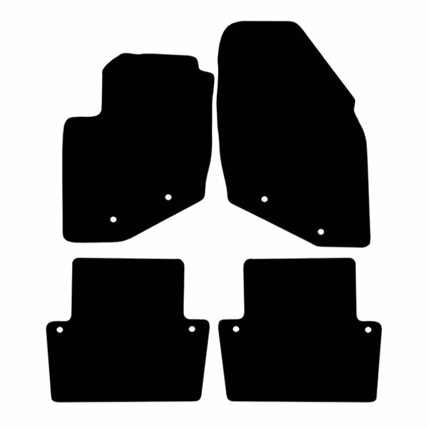 Volvo S80 (1998-2005) Custom Fit Floor Mats Volvo Logo - Mat Template Layout | VipCarDesign