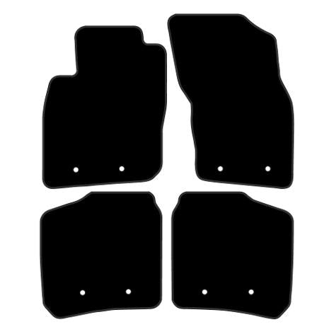 Volvo V40 (2000-2004) Custom Fit Floor Mats Volvo Logo - Mat Template Layout | VipCarDesign