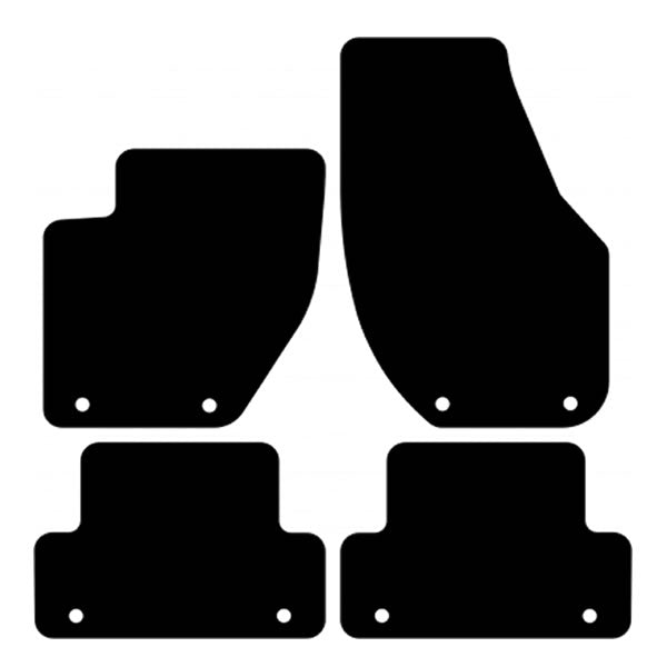 Volvo V40 2012 and After Custom Fit Floor Mats Volvo Logo - Mat Template Layout | VipCarDesign