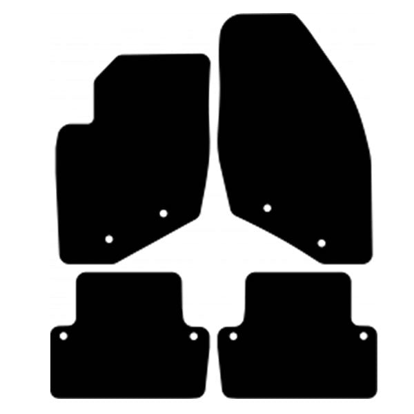 Volvo V70 (2000-2007) Custom Fit Floor Mats Volvo Logo - Mat Template Layout | VipCarDesign