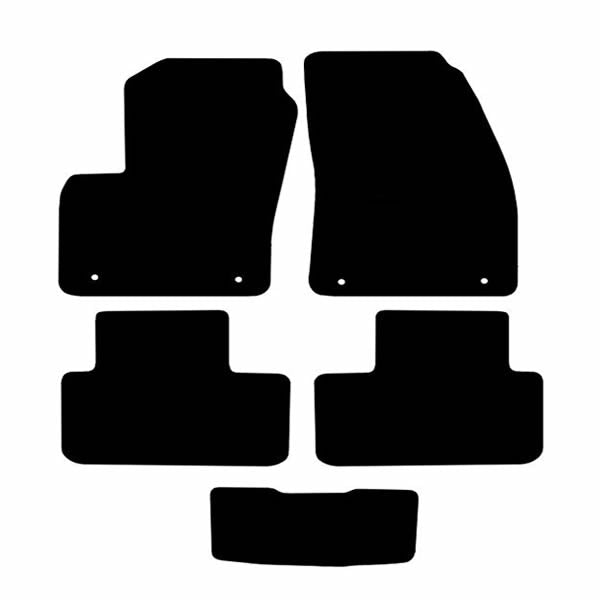 Volvo XC40 2018 and After Custom Fit Floor Mats Volvo Logo - Mat Template Layout | VipCarDesign