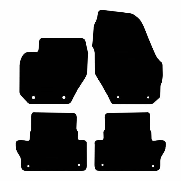 Volvo XC60 (2007-2017) Custom Fit Floor Mats Volvo Logo - Mat Template Layout | VipCarDesign