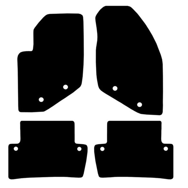 Volvo XC70 (2000-2007) Custom Fit Floor Mats Volvo Logo - Mat Template Layout | VipCarDesign