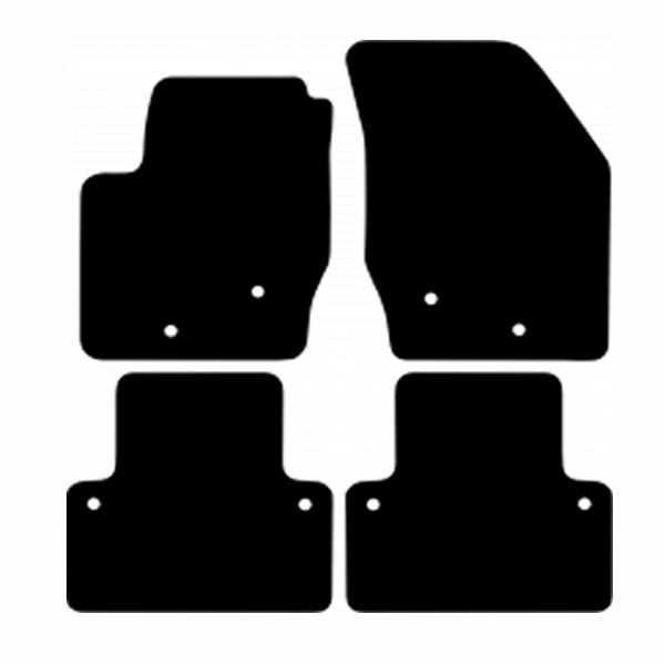 Volvo XC90 5 Seats (2002-2014) Custom Fit Floor Mats Volvo Logo - Mat Template Layout | VipCarDesign