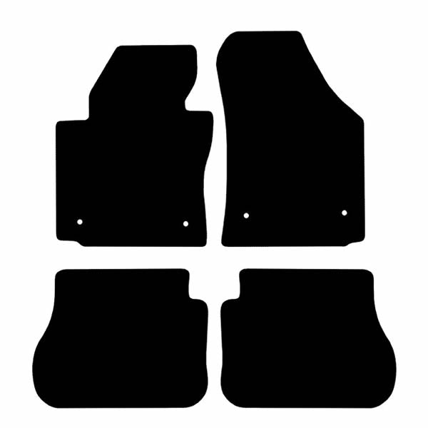 Volkswagen Caddy Facelift (2011-2020) Custom Fit Floor Mats R Logo - Mat Template Layout | VipCarDesign
