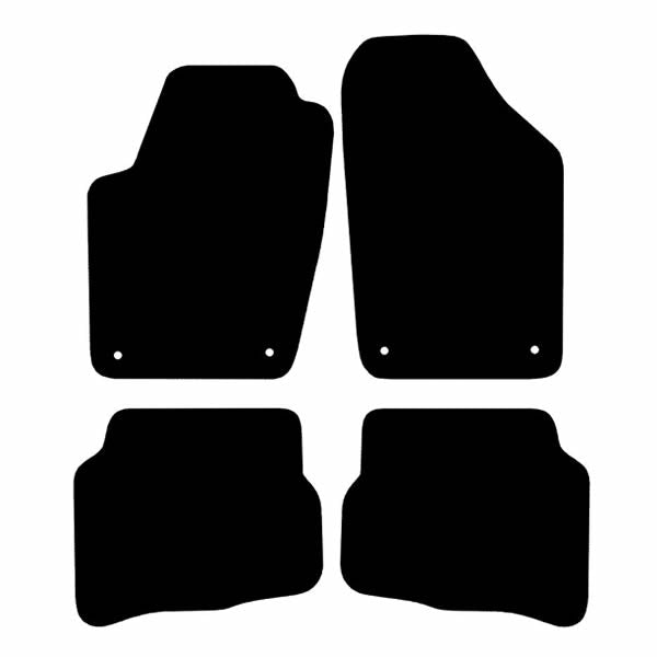 Volkswagen Cross Polo (2002-2009) Custom Fit Floor Mats R Logo - Mat Template Layout | VipCarDesign