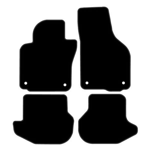 Volkswagen EOS 2006 and After Custom Fit Floor Mats R-Line Logo - Mat Template Layout | VipCarDesign
