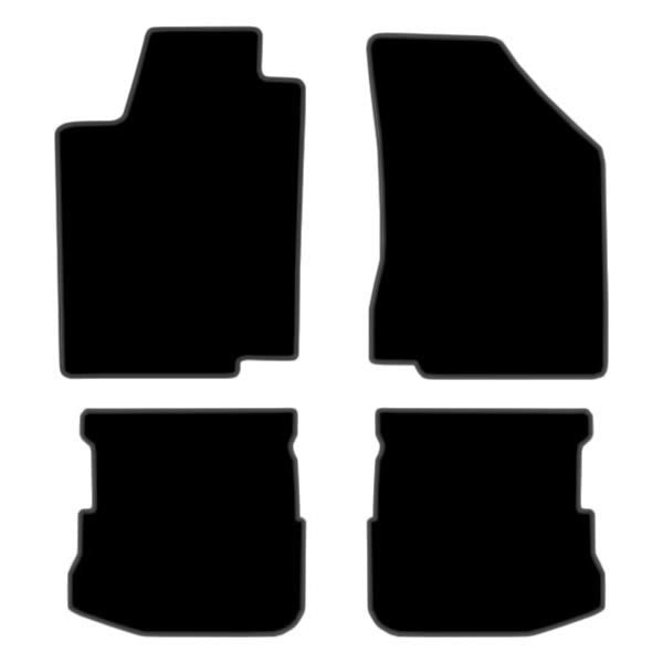Volkswagen Golf 2 (1983-1992) Custom Fit Floor Mats R Logo - Mat Template Layout | VipCarDesign