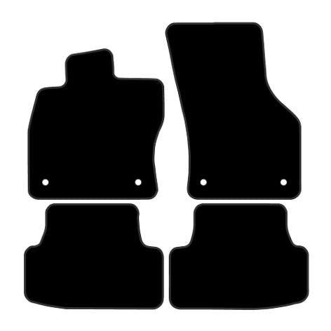 Volkswagen Golf 7 (2013-2018) Custom Fit Floor Mats R-Line Logo - Mat Template Layout | VipCarDesign