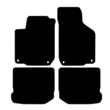 Volkswagen New Beetle (1998-2011) Custom Fit Floor Mats R-Line Logo - Mat Template Layout | VipCarDesign