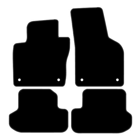 Volkswagen New Beetle 2012 and After Custom Fit Floor Mats R-Line Logo - Mat Template Layout | VipCarDesign