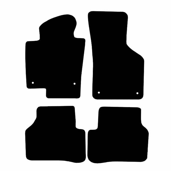 Volkswagen Passat B6 (2005-2010) Custom Fit Floor Mats R-Line Logo - Mat Template Layout | VipCarDesign