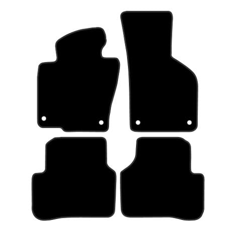 Volkswagen Passat B7 (2011-2014) Custom Fit Floor Mats R Logo - Mat Template Layout | VipCarDesign