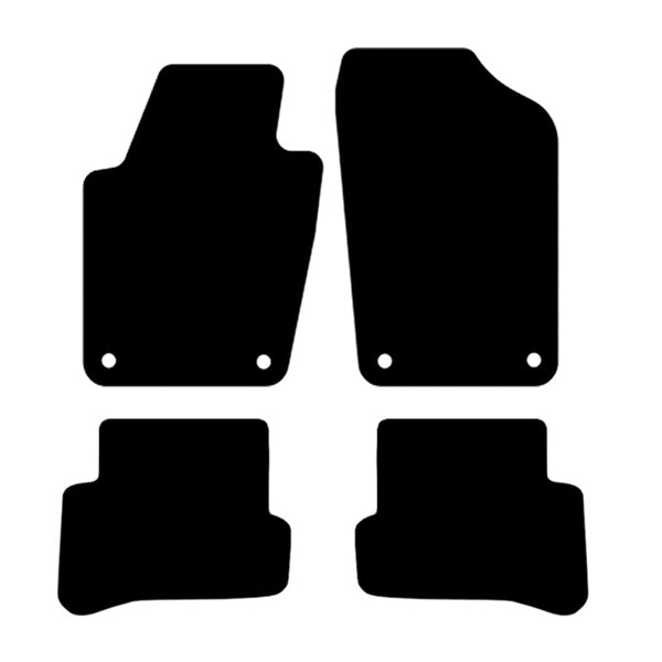 Volkswagen Polo 6C (2014-2017) Custom Fit Floor Mats R Logo - Mat Template Layout | VipCarDesign