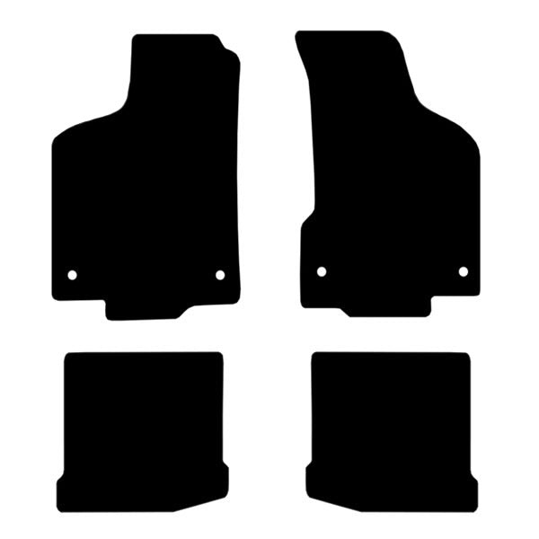 Volkswagen Polo 6N2 (2000-2001) Custom Fit Floor Mats R Logo - Mat Template Layout | VipCarDesign