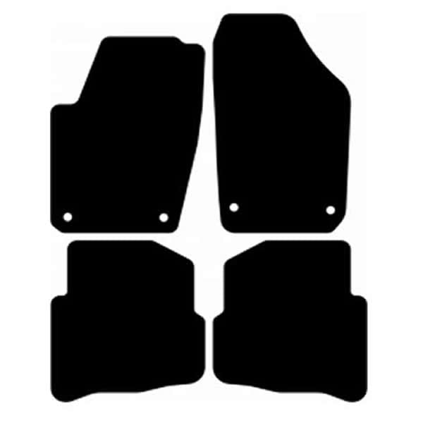 Volkswagen Polo 9N (2002-2009) Custom Fit Floor Mats R Logo - Mat Template Layout | VipCarDesign