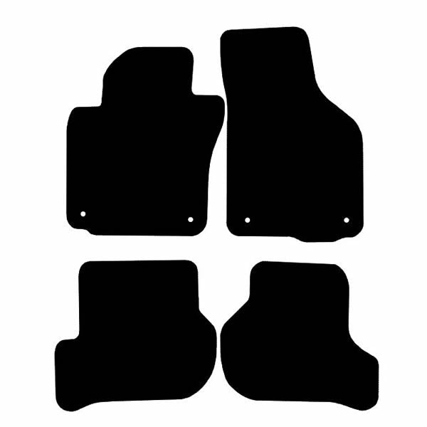 Volkswagen Scirocco 2008 and After Custom Fit Floor Mats R Logo - Mat Template Layout | VipCarDesign