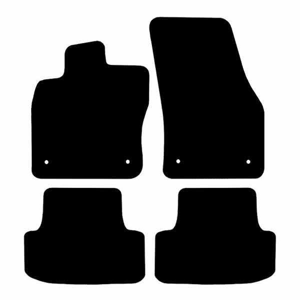 Volkswagen T-Roc 2017 and After Custom Fit Floor Mats R Logo - Mat Template Layout | VipCarDesign