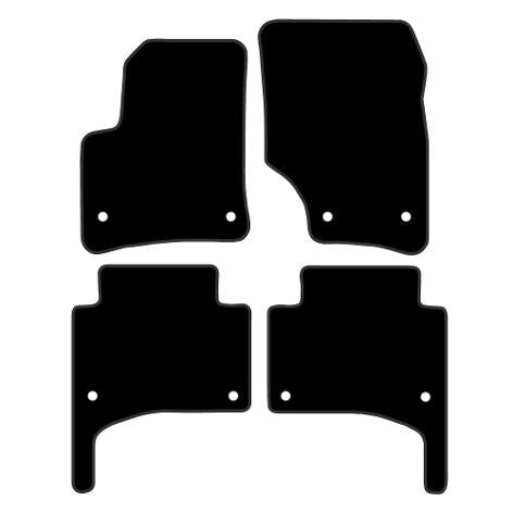 Volkswagen Touareg (2002-2010) Custom Fit Floor Mats R Logo - Mat Template Layout | VipCarDesign