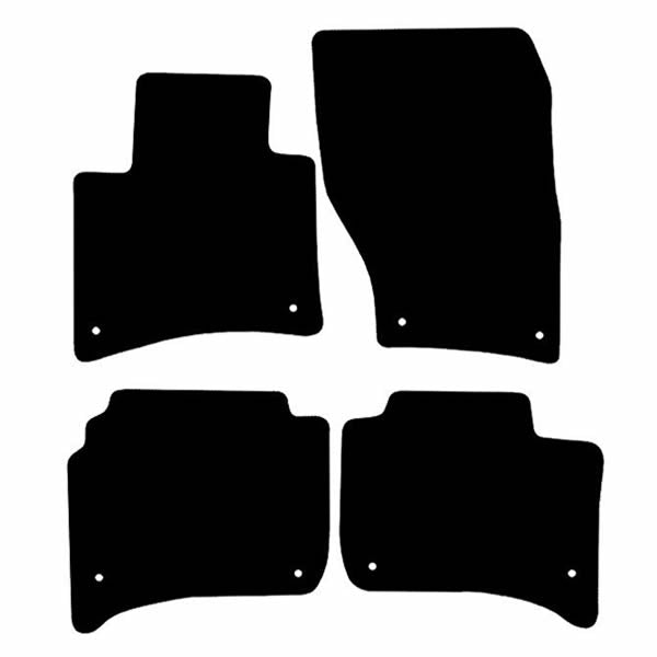 Volkswagen Touareg (2011-2017) Custom Fit Floor Mats R Logo - Mat Template Layout | VipCarDesign