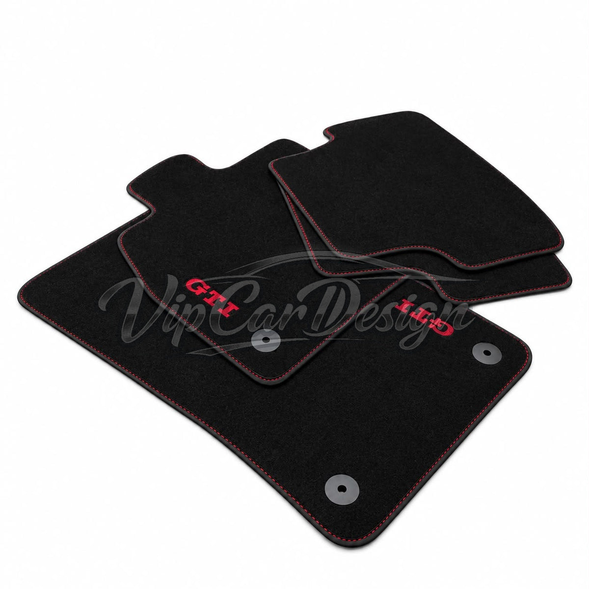 Volkswagen Golf 2 (1983-1992) Custom Fit Floor Mats GTI Logo - Complete Set Overview | VipCarDesign