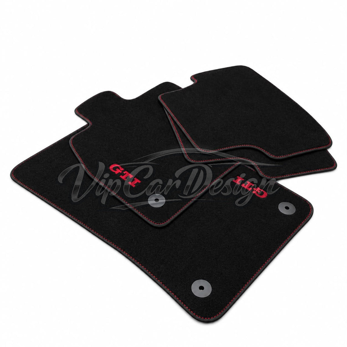 Volkswagen Polo 9N (2002-2009) Custom Fit Floor Mats GTI Logo - Complete Set Overview | VipCarDesign