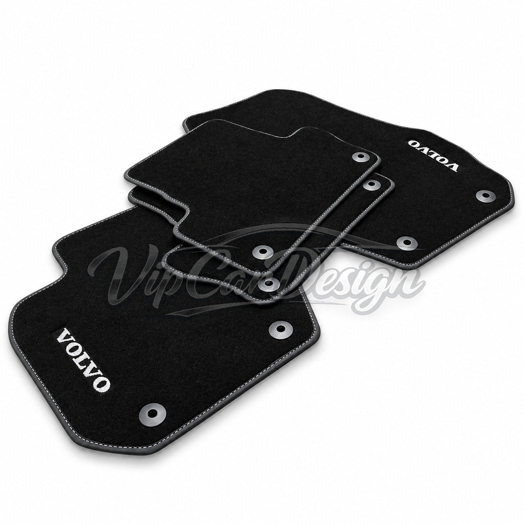 Volvo C70 (2006-2013) Custom Fit Floor Mats Volvo Logo - Complete Set Overview | VipCarDesign